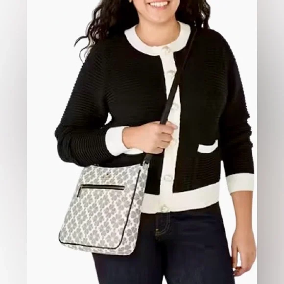 Kate Spade New York Spade Flower Swingpack Crossbody – Black Multi - Picture 7 of 7